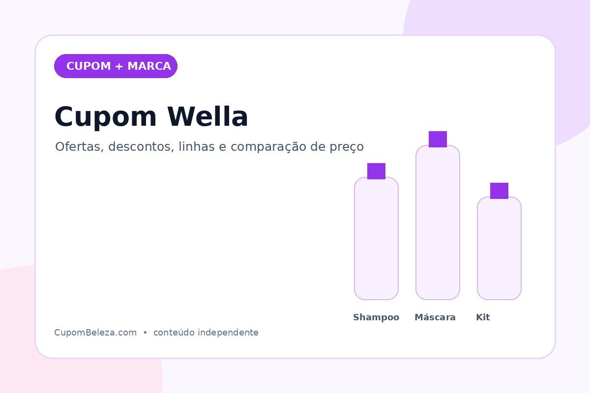 Cupom Wella: ofertas e descontos na Beleza na Web
